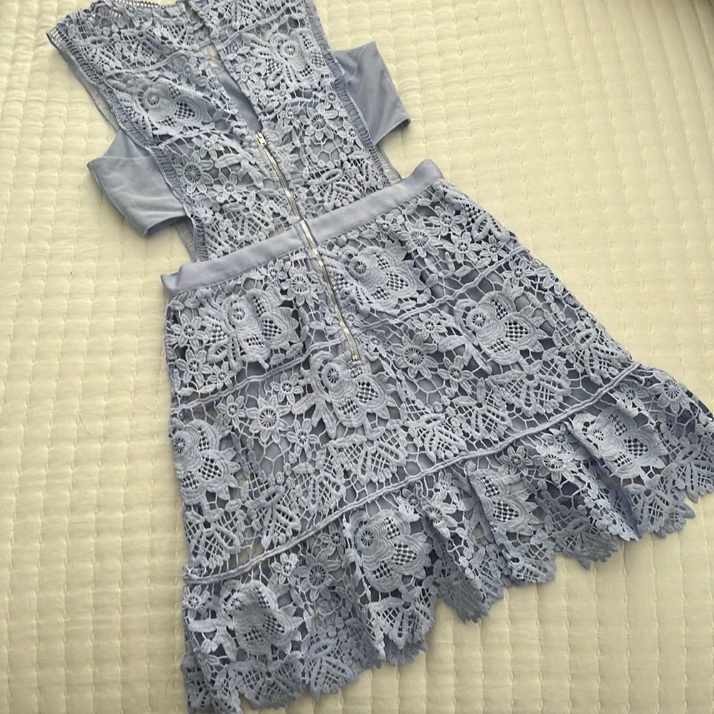 Aqua Lace Dress - Picture 6 of 9